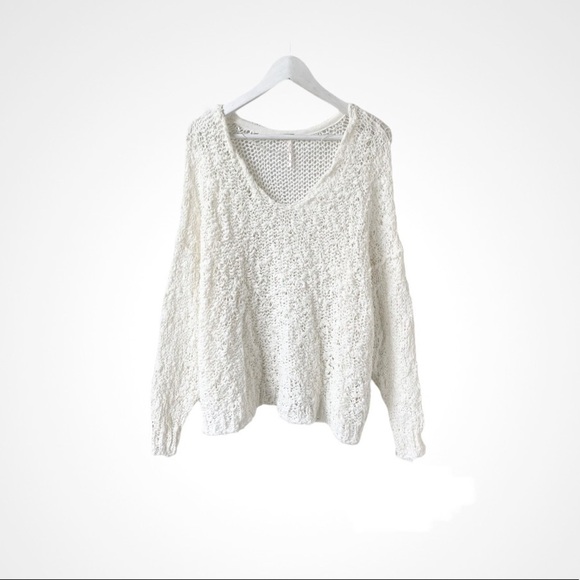 🌸New🌸 Free People Textured Long Sleeve Sweater M - Picture 10 of 11